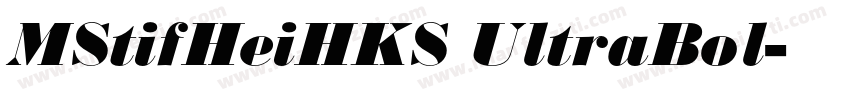 MStifHeiHKS UltraBol字体转换